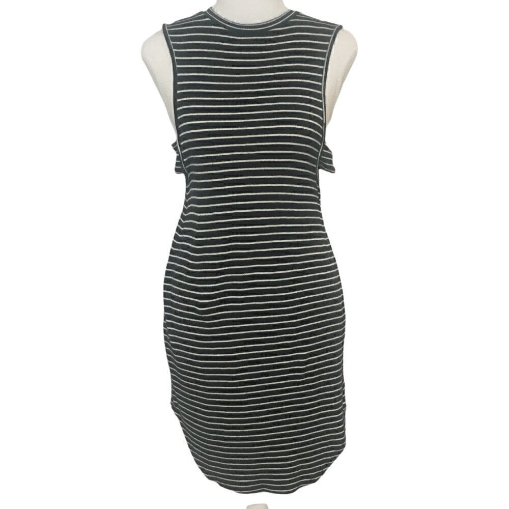 Romeo & Juliet Couture Bodycon High-neck Striped Mini Dress (M)